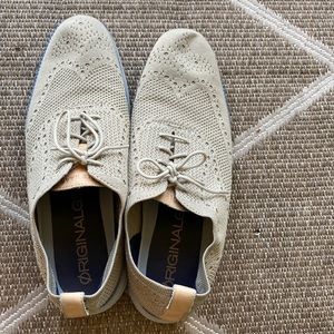 Cole Haan size 12M Original Grand Stichlite beige mesh shoes